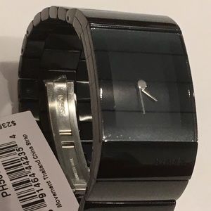 Fossil Starck BLACK Stainless ‘Veiled’ Watch Ladies